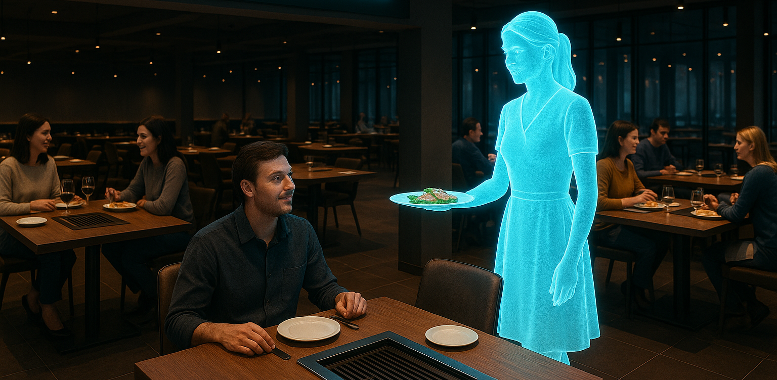 Holografisch restaurant concept